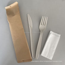 Biodegradable Cornstarch Fork Knife Spoon Spork  Cutlery Set